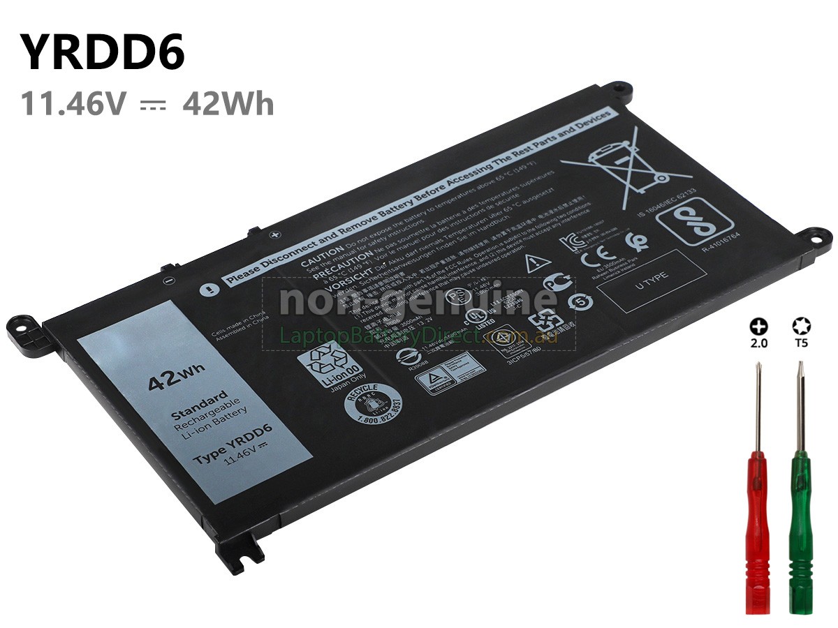 replacement battery for Dell YRDD6