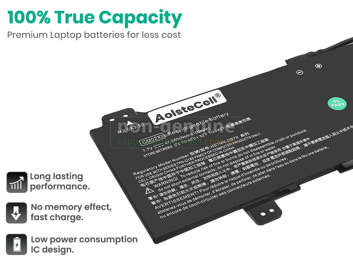 thumbnail image 2 of Genuine HP GM02XL Battery For Chromebook X360 11 G6 & 14 G5 – 47.3Wh 2 of 5