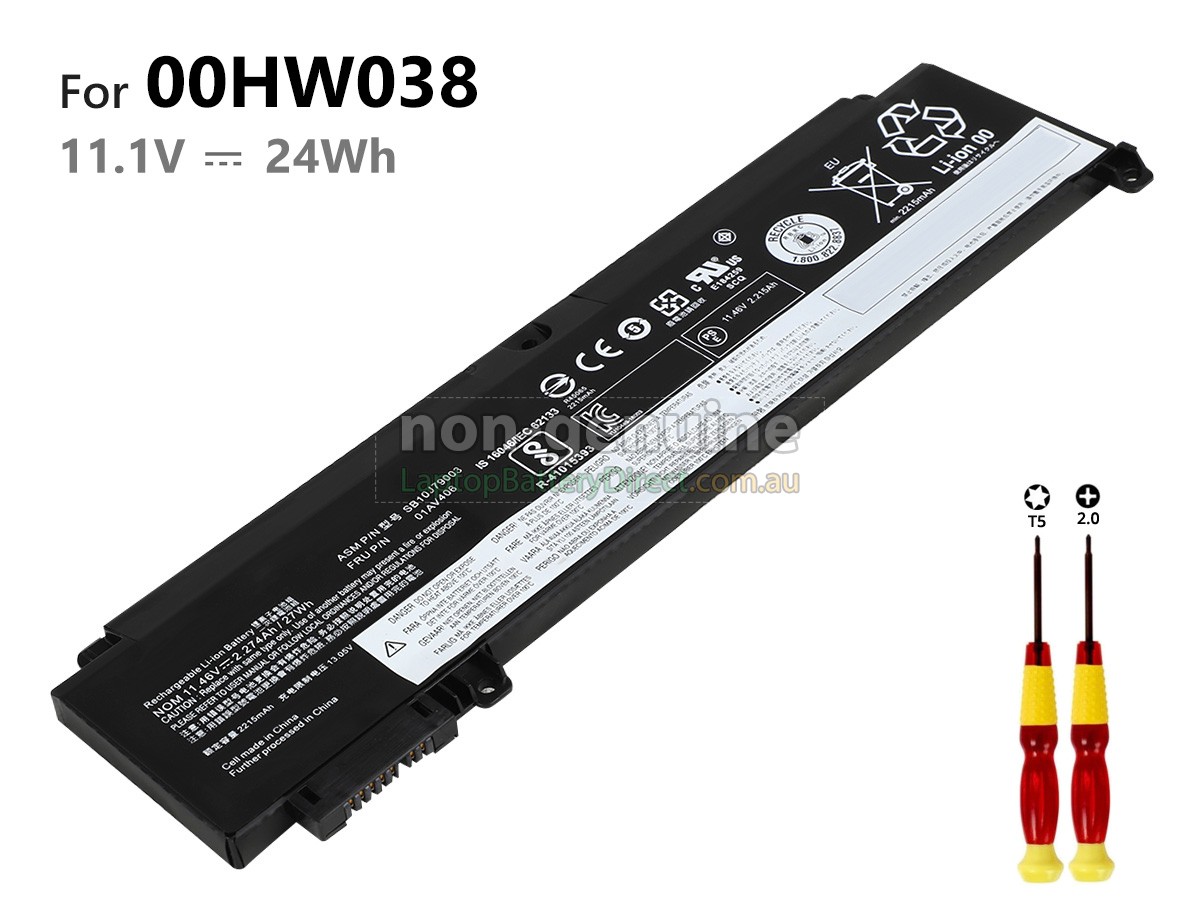 replacement battery for Lenovo ThinkPad T470S 20JS0014US