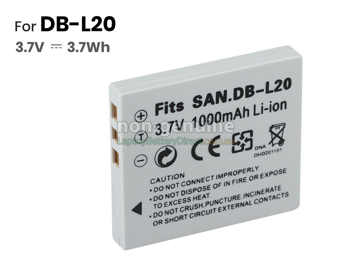 Vhbw Caricabatterie Per Sanyo DB-L20 / DB-L20A / DB-L20AEX - Stazione Di Ricarica Con Adattatore Auto 12V
