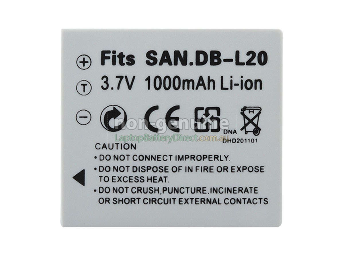 thumbnail image 2 of Kastar DB-L20 Battery Charger Kit – 1400mAh Li-Ion – For Sanyo VPC-CG9, E1, E2, E6, E7, S7 Camcorders/Cameras 2 of 6